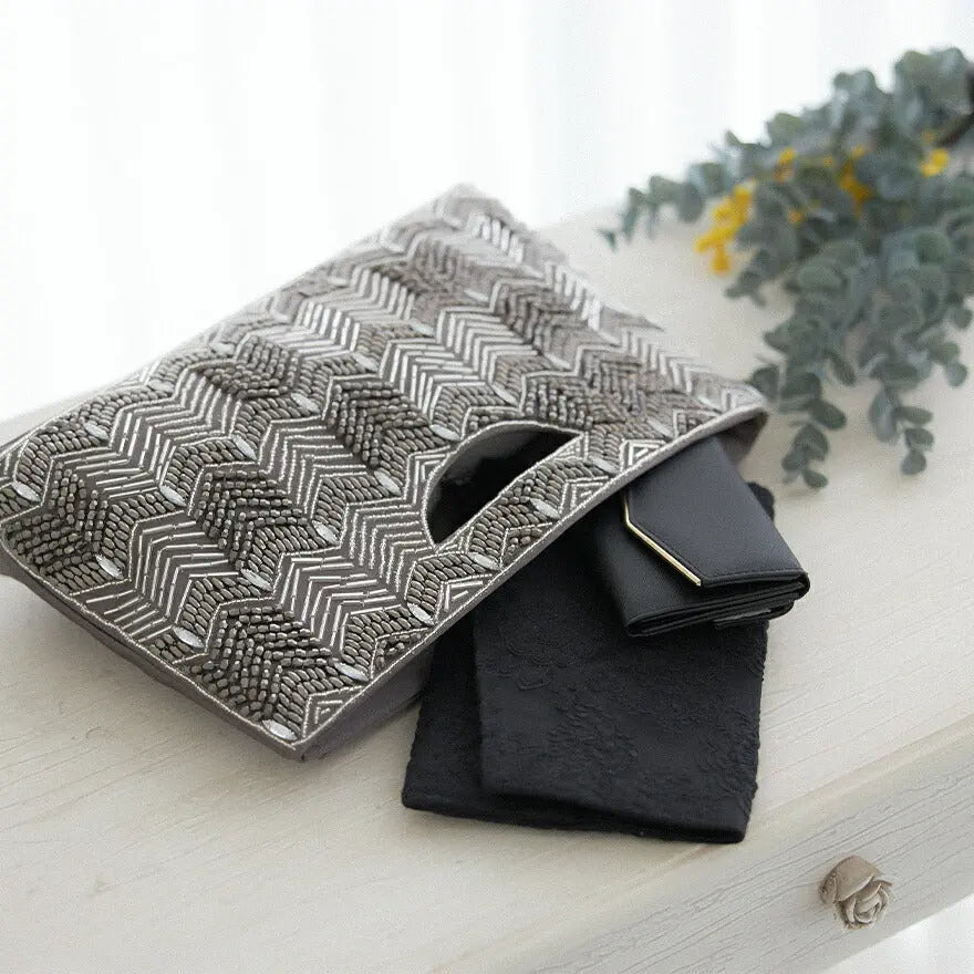 パーティーバッグ結婚式バッグお呼ばれ謝恩会二次会レディース秋冬ショルダーグレー大きめサイズ