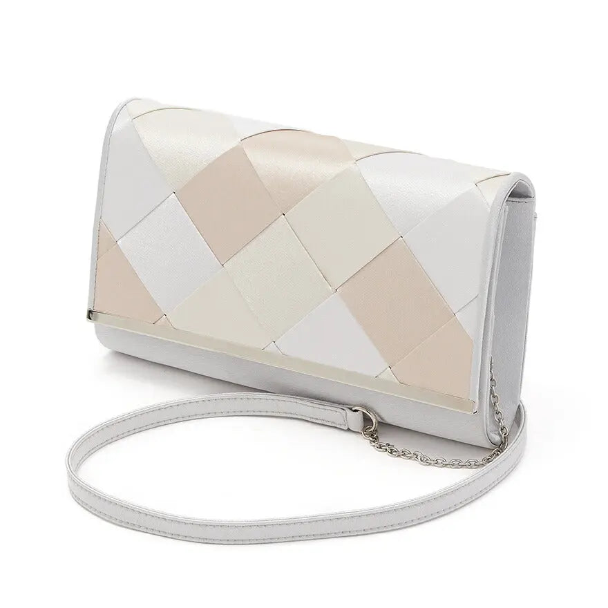 パーティーバッグ結婚式バッグお呼ばれ謝恩会二次会レディース秋冬ショルダーグレー大きめサイズ