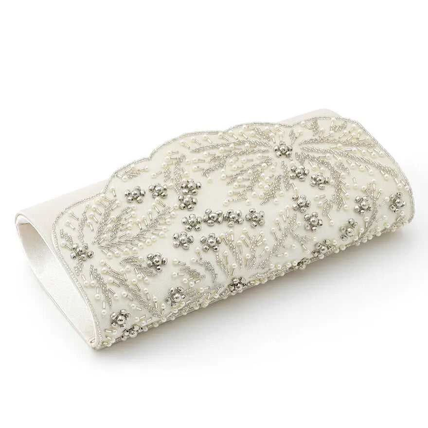 パーティーバッグ結婚式バッグレディース秋冬ビーズ刺しゅう/フェイクパール/ビーズ/スパンコール/コンパクト/2WAY小さめ