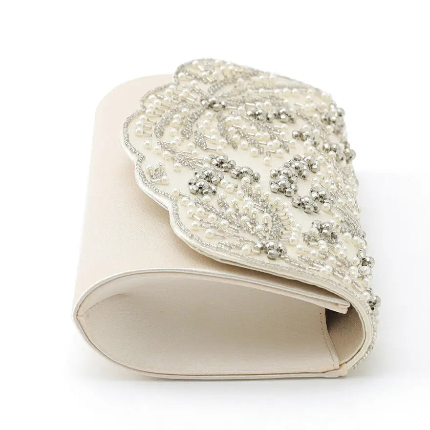 ビーズ刺繍ハンドルパーティーバッグ結婚式バッグパーティーバッグレディース春夏ビーズ/刺繍/ショルダー/2WAY