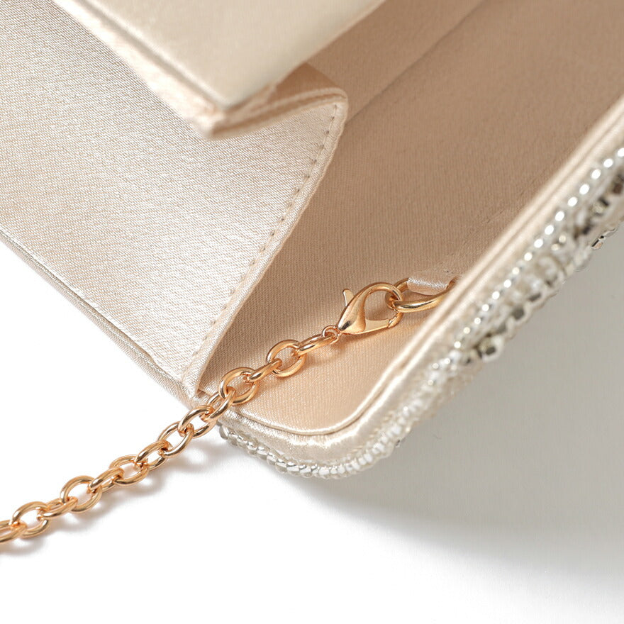 パーティーバッグ結婚式バッグレディース秋冬ビーズ刺しゅう/フェイクパール/ビーズ/スパンコール/コンパクト/2WAY小さめ