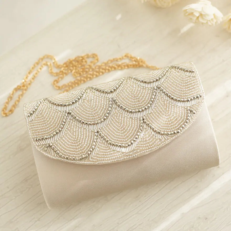 パーティーバッグ結婚式バッグパーティーバッグレディース春夏ビーズ/刺繍/ショルダー/2WAY