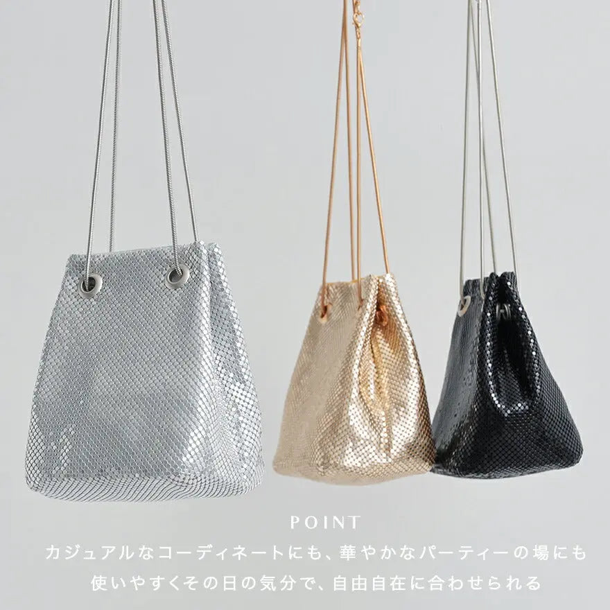 パーティーバッグ結婚式バッグレディース秋冬ビーズ刺しゅう/フェイクパール/ビーズ/スパンコール/コンパクト/2WAY小さめ