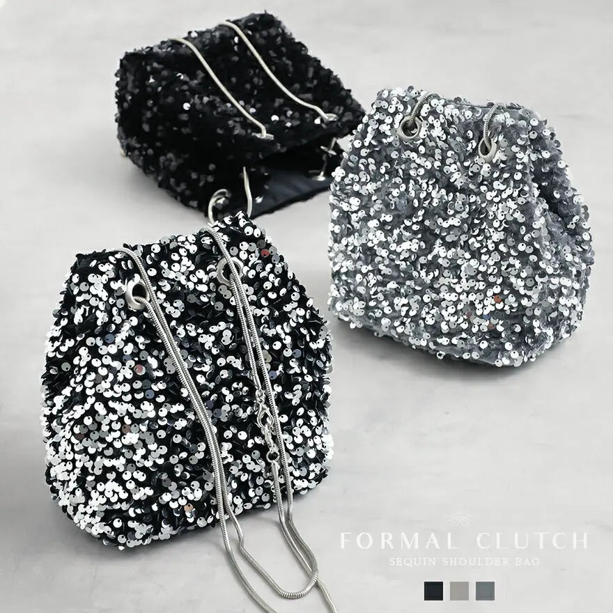 パーティーバッグ結婚式バッグレディース秋冬ビーズ刺しゅう/フェイクパール/ビーズ/スパンコール/コンパクト/2WAY小さめ