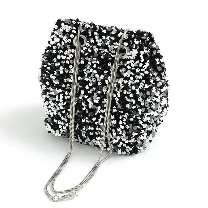 パーティーバッグ結婚式バッグレディース秋冬ビーズ刺しゅう/フェイクパール/ビーズ/スパンコール/コンパクト/2WAY小さめ
