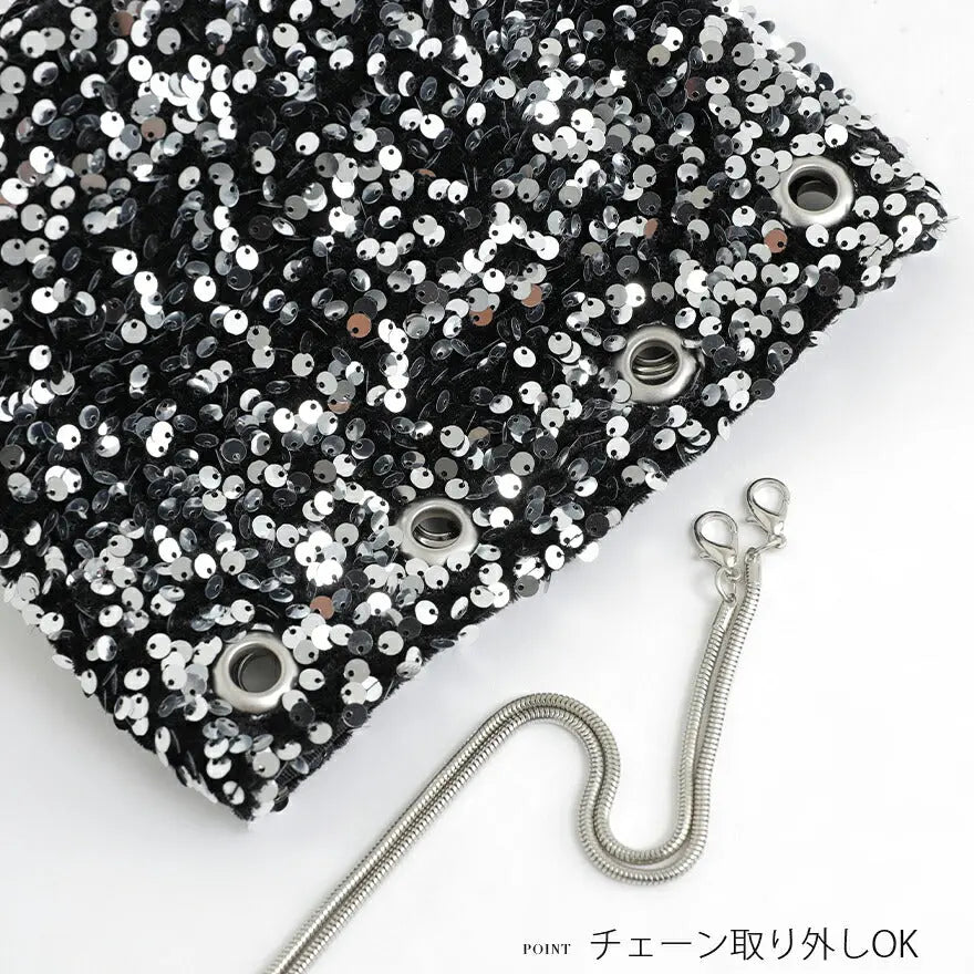 パーティーバッグ結婚式バッグスパンコールバッグ巾着お呼ばれレディース春夏手提げ/ショルダー/2WAY