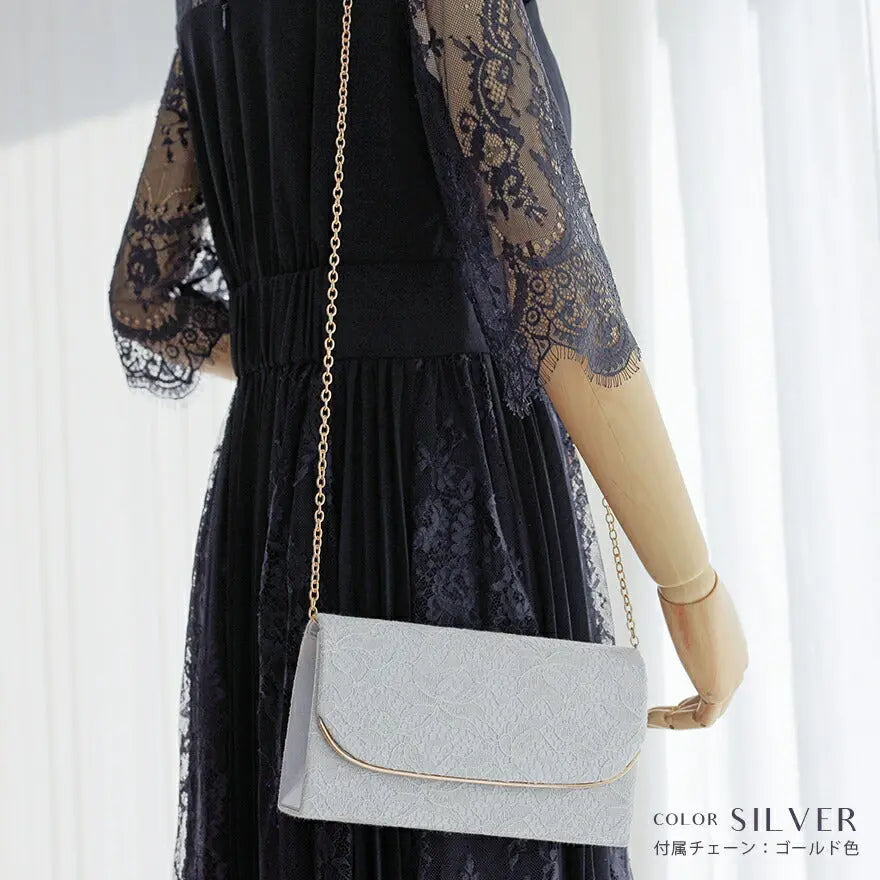 パーティーバッグ結婚式バッグレディース秋冬ビーズ刺しゅう/フェイクパール/ビーズ/スパンコール/コンパクト/2WAY小さめ