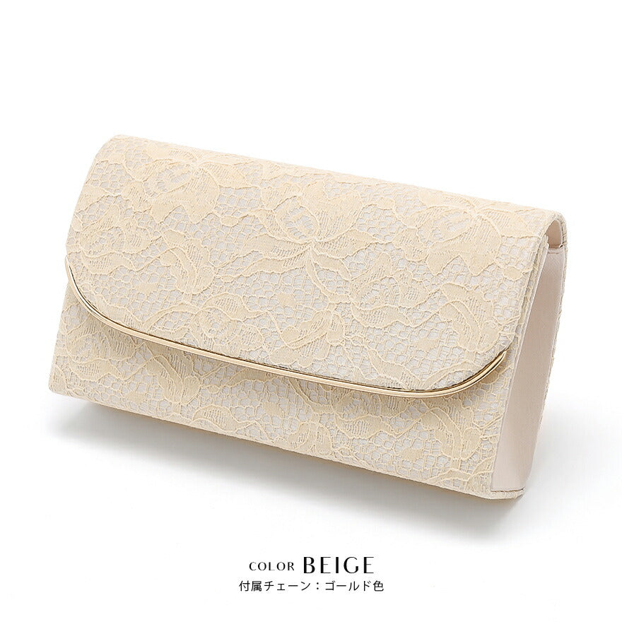 結婚式 フォーマル対応 総レース×メタルパーツの3WAYパーティーバッグ ショルダー＆クラッチの2WAY仕様 高級感あふれる大人のフォーマルバッグ パーティードレス通販TwinkleGIrls