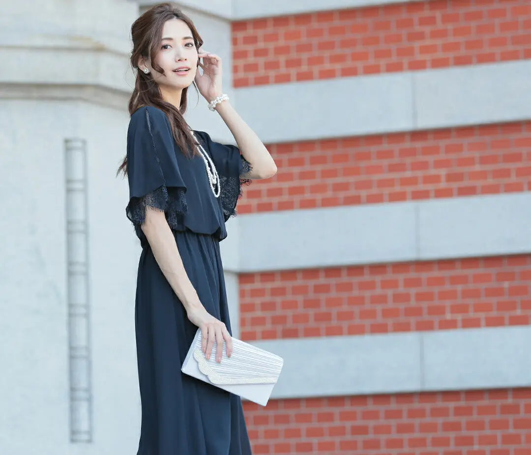 パーティーバッグ結婚式バッグクラッチバッグ大きめ/お呼ばれ/謝恩会/成人式/ショルダー全3色