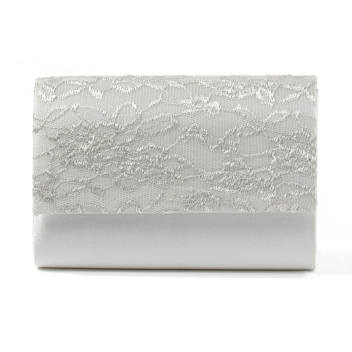 結婚式バッグパーティーバッグ大きめバッグお呼ばれ謝恩会レースパールベージュ/ブラック