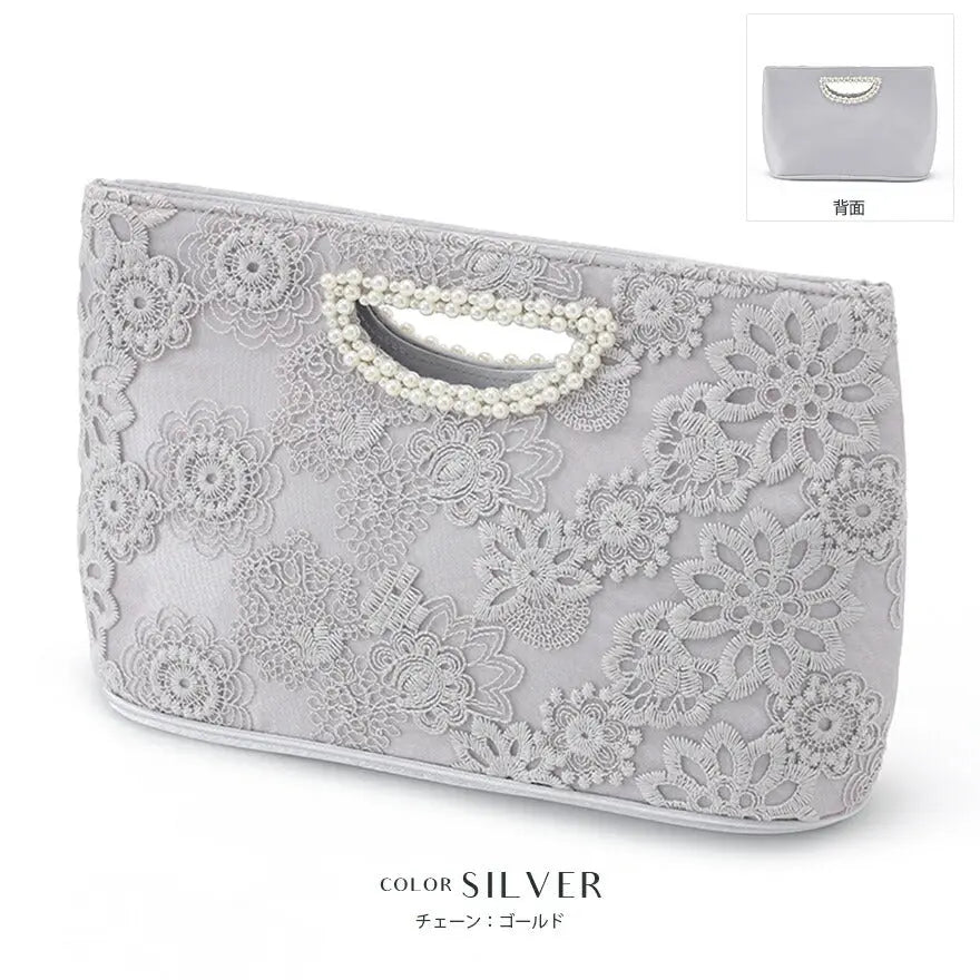 パーティーバッグ大きめクラッチバッグ結婚式バッグ謝恩会リボン他と被らない高見えパーティーフォーマルお呼ばれ披露宴二次会レディース