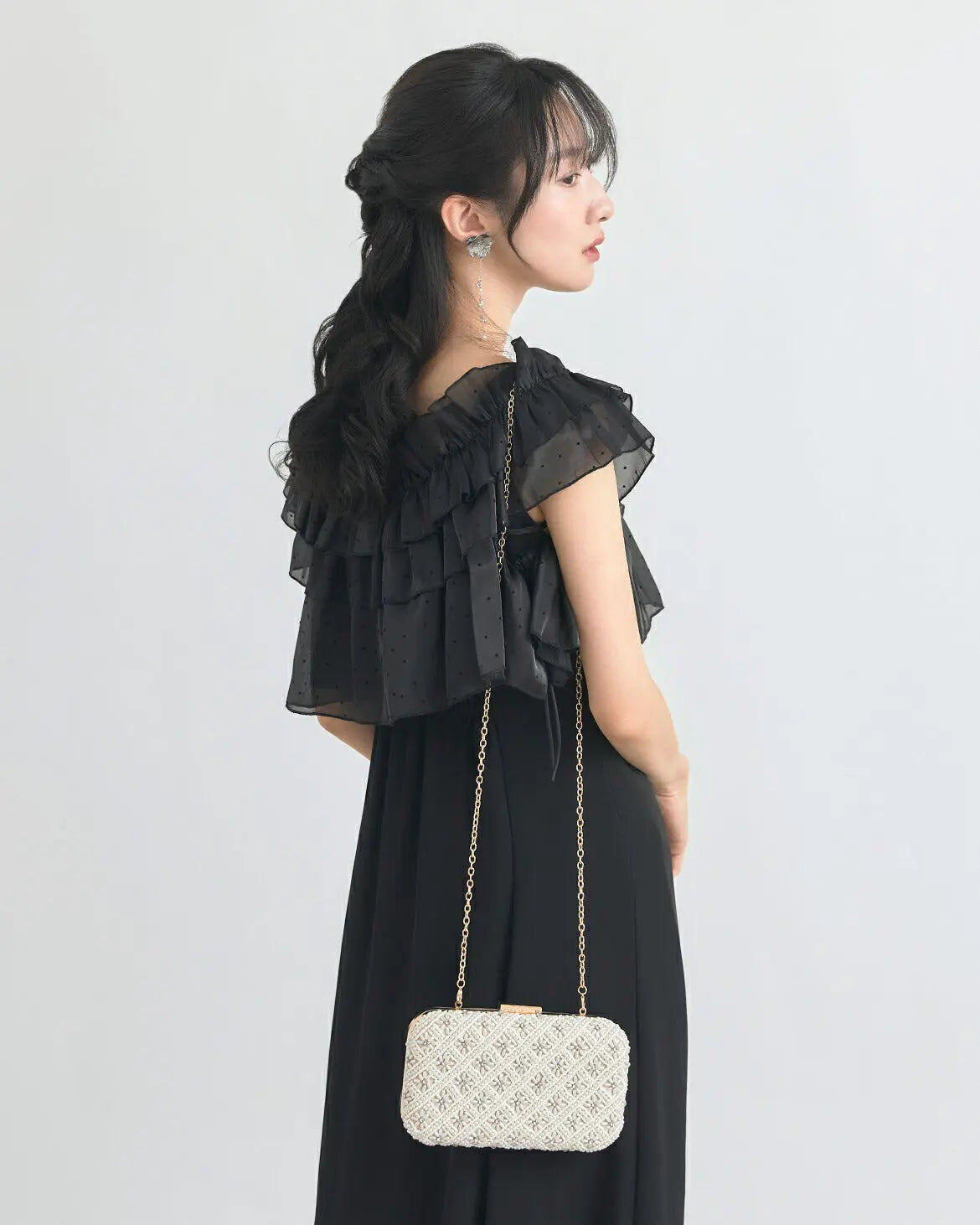 パーティーバッグ 結婚式 バッグ レディース 春夏 ビーズ刺しゅう/フェイクパール/ビーズ/スパンコール/コンパクト/2WAY 小さめ パーティードレス通販TwinkleGIrls