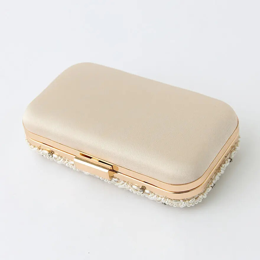 パーティーバッグ結婚式バッグレディース秋冬ビーズ刺しゅう/フェイクパール/ビーズ/スパンコール/コンパクト/2WAY小さめ
