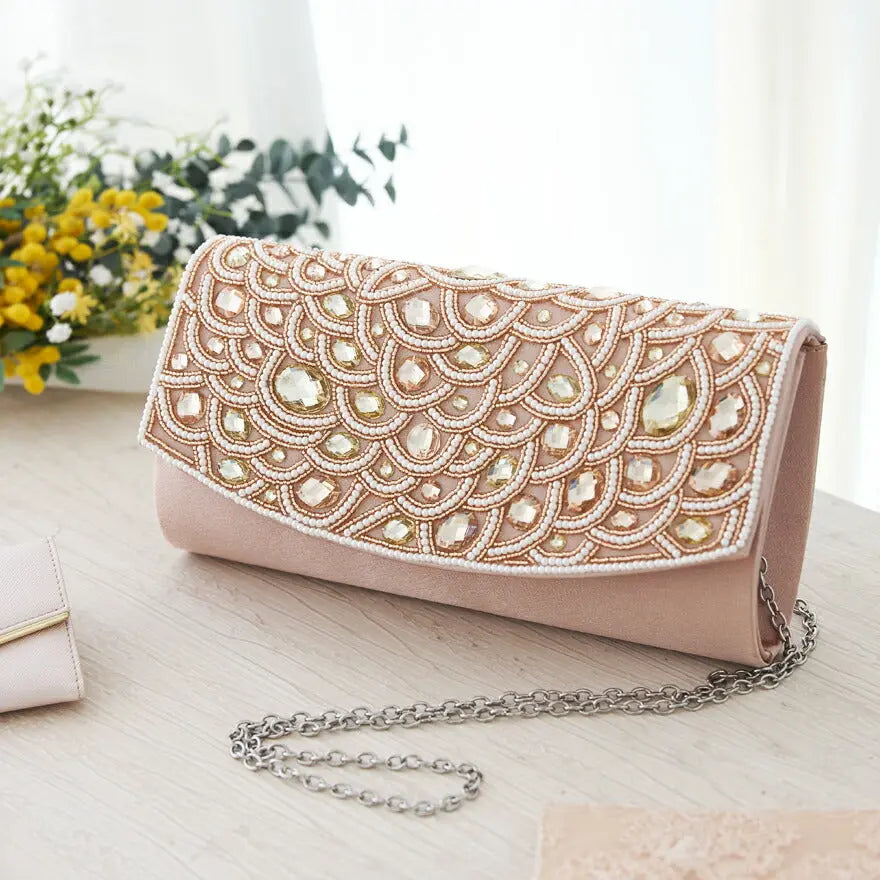 パーティーバッグ 結婚式 バッグ 大きめ ベージュ パーティードレス通販TwinkleGIrls