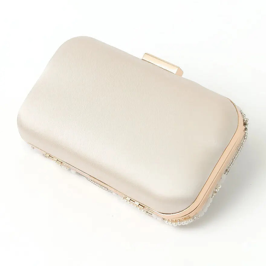 パーティーバッグ結婚式バッグレディース秋冬ビーズ刺しゅう/フェイクパール/ビーズ/スパンコール/コンパクト/2WAY小さめ