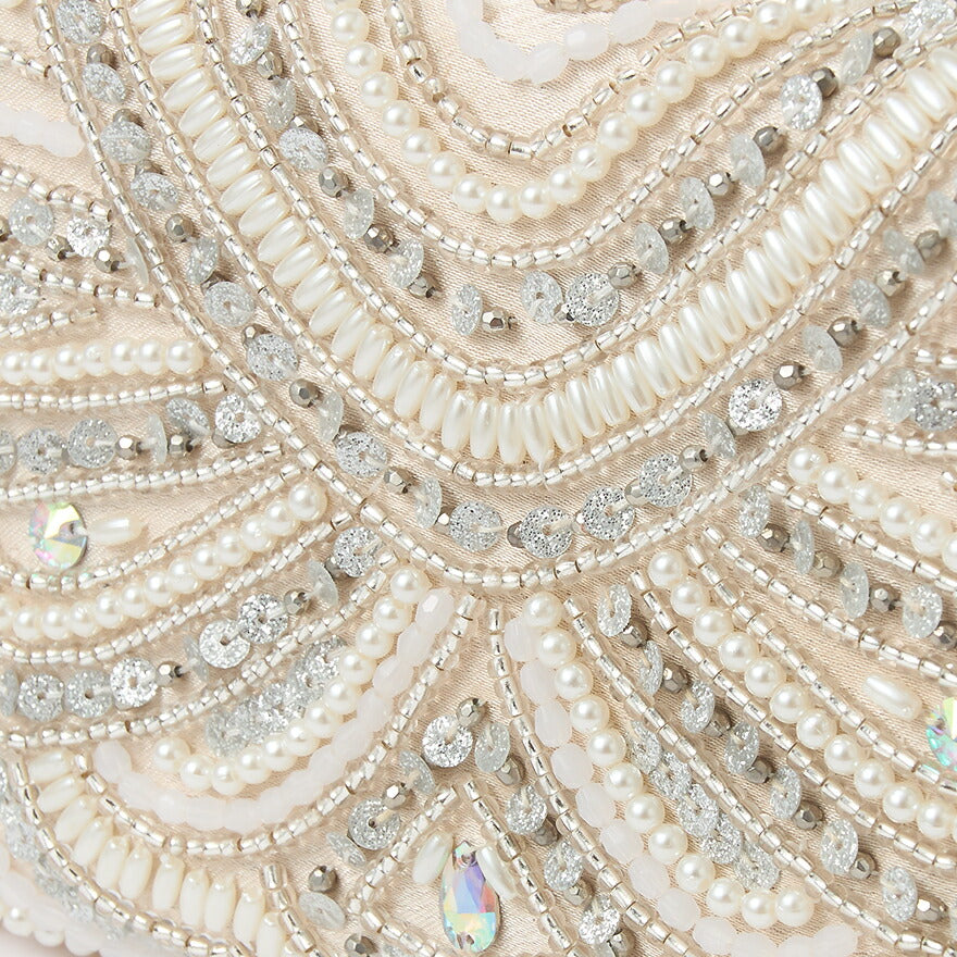 パーティーバッグ結婚式バッグレディース秋冬ビーズ刺しゅう/フェイクパール/ビーズ/スパンコール/コンパクト/2WAY小さめ