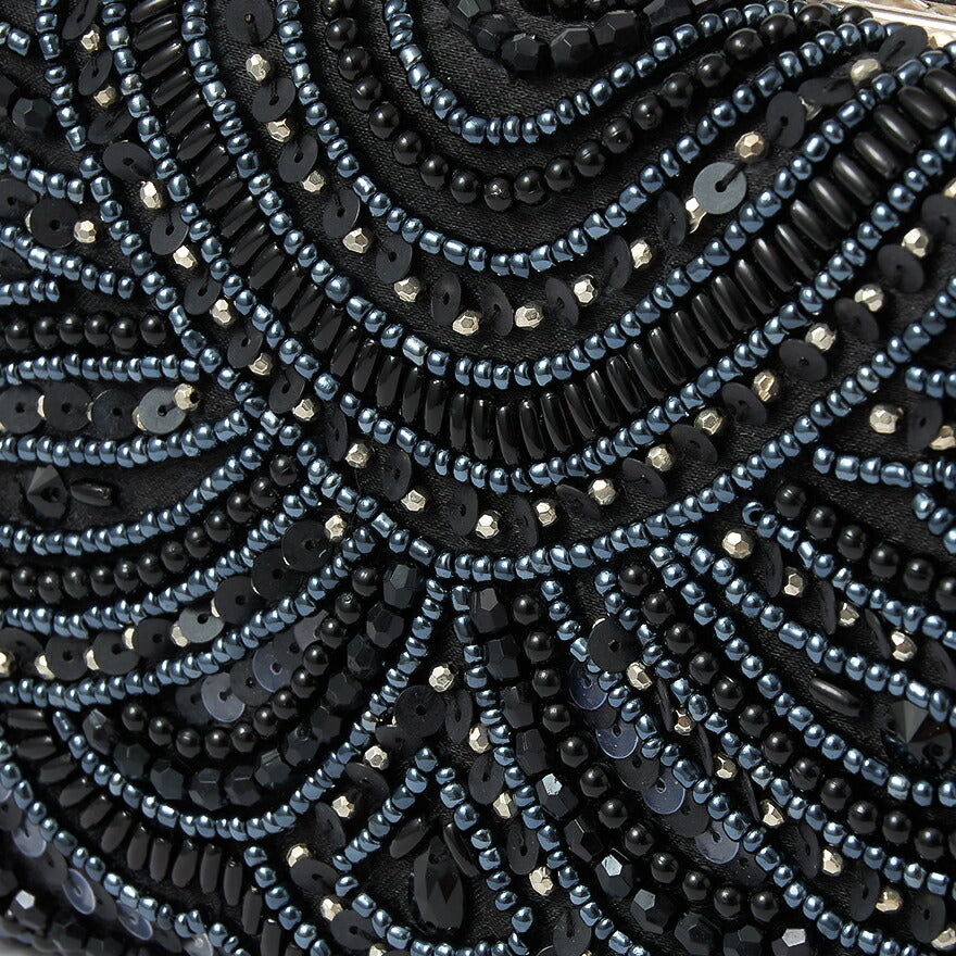 パーティーバッグ結婚式バッグレディース秋冬ビーズ刺しゅう/フェイクパール/ビーズ/スパンコール/コンパクト/2WAY小さめ