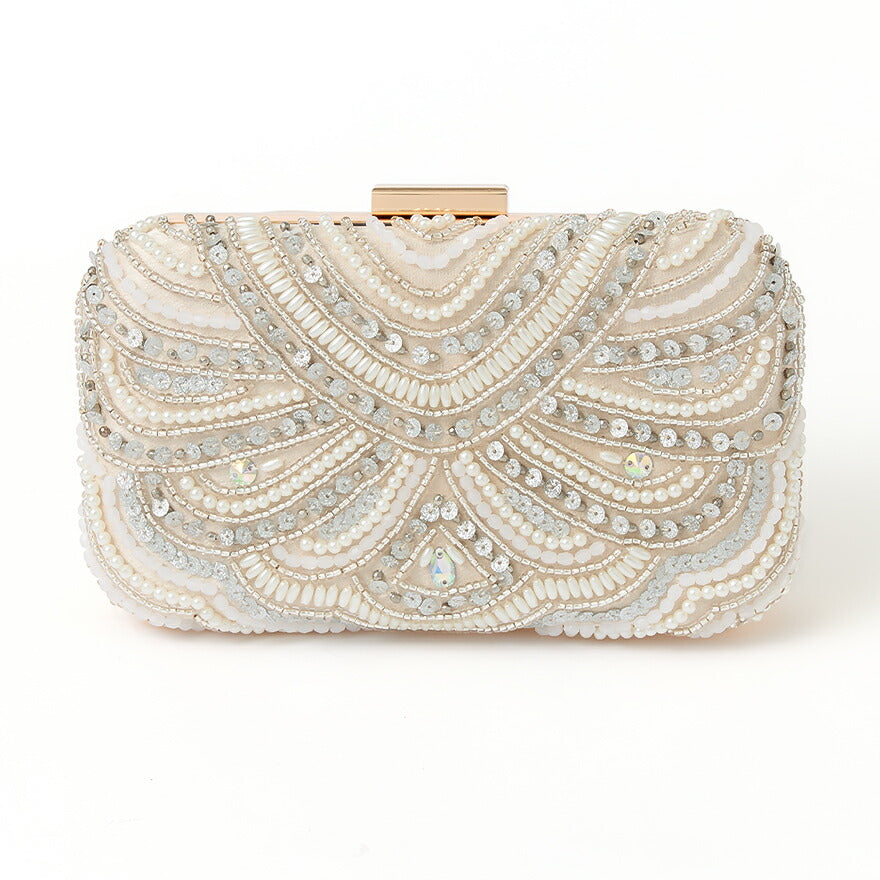 パーティーバッグ結婚式バッグレディース秋冬ビーズ刺しゅう/フェイクパール/ビーズ/スパンコール/コンパクト/2WAY小さめ