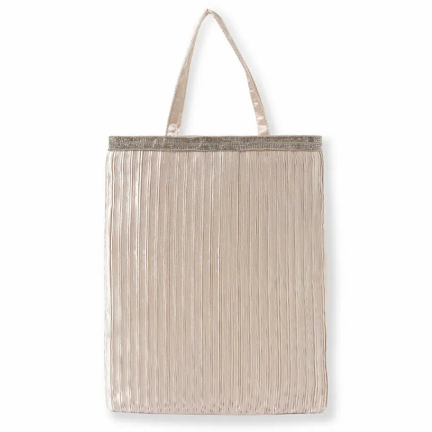 サブバッグ結婚式パーティートートA4フォーマルレース行事翌日配送おしゃれ華やか上品華奢サテンベージュ/ブラック