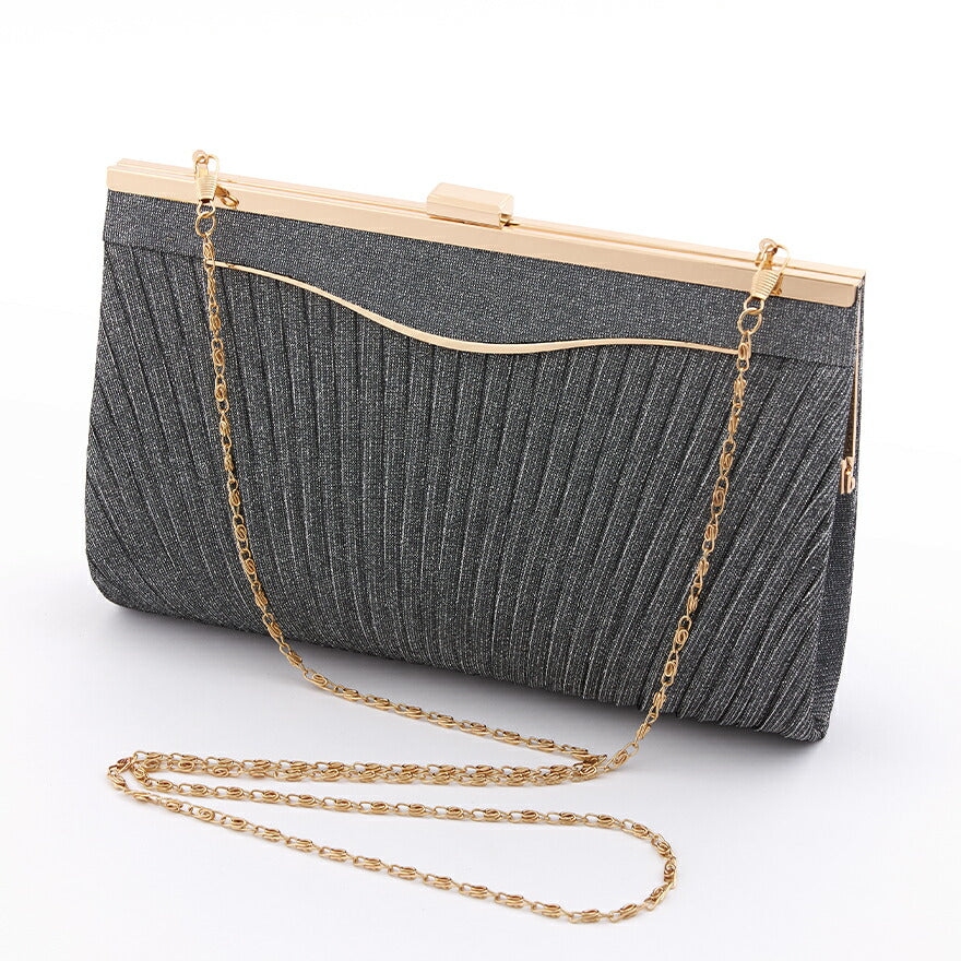 パーティーバッグ結婚式バッグお呼ばれ謝恩会二次会レディース秋冬ショルダー黒/ベージュ大きめサイズ