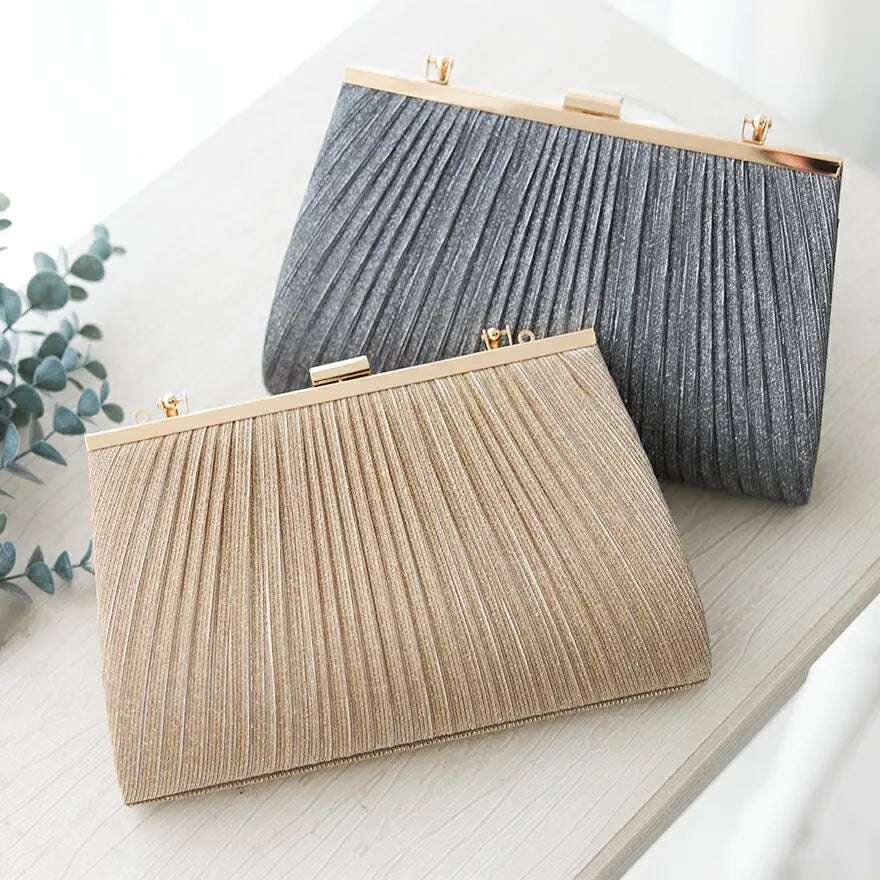 パーティーバッグ結婚式バッグお呼ばれ謝恩会二次会レディース秋冬ショルダー黒/ベージュ大きめサイズ