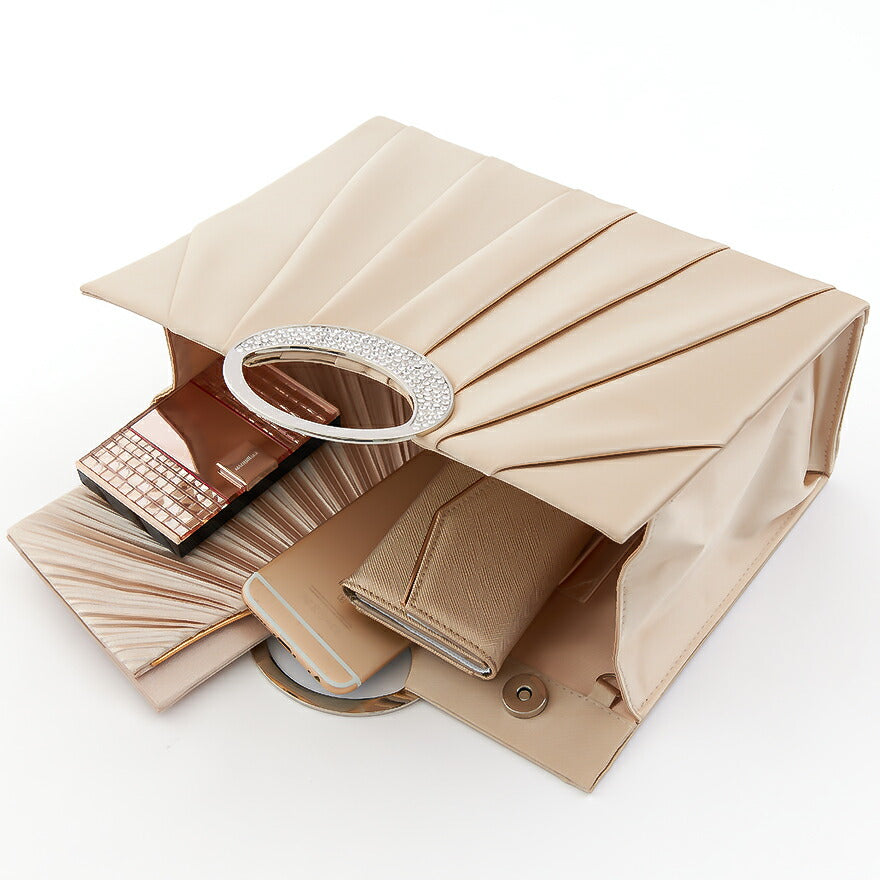 パーティーバッグ大きめ結婚式バッグクラッチバッグお呼ばれプリーツ/謝恩会/成人式/ショルダー全4色