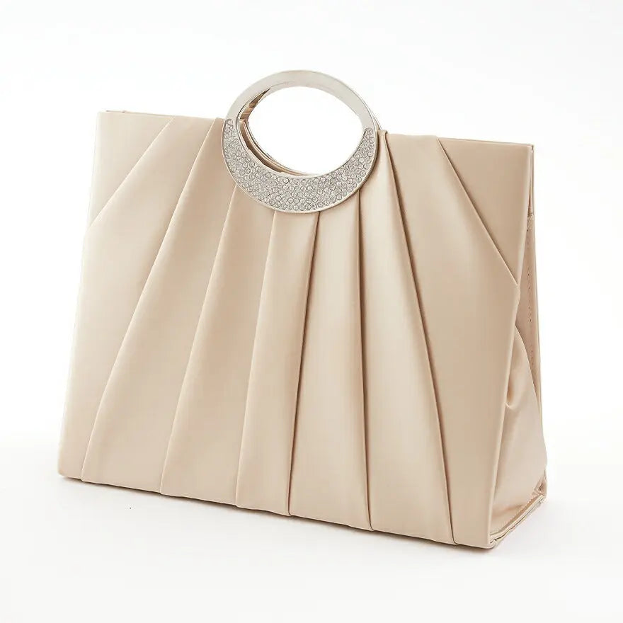 パーティーバッグ大きめ結婚式バッグクラッチバッグお呼ばれプリーツ/謝恩会/成人式/ショルダー全4色