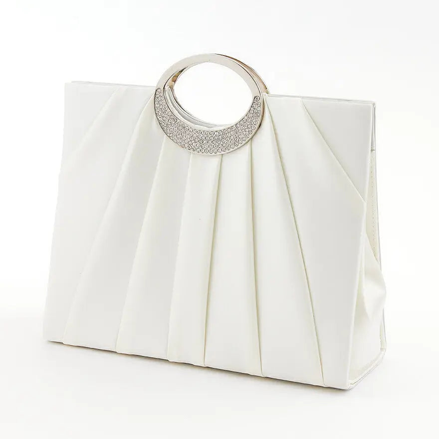 パーティーバッグ大きめ結婚式バッグクラッチバッグお呼ばれプリーツ/謝恩会/成人式/ショルダー全4色