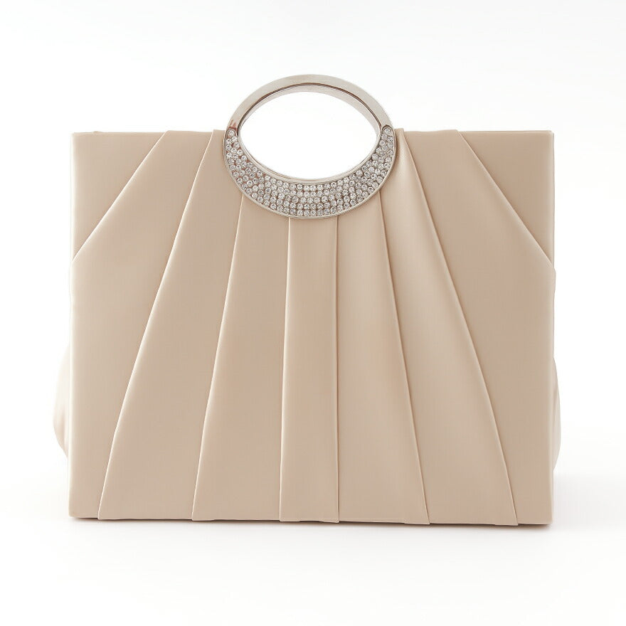 パーティーバッグ大きめ結婚式バッグクラッチバッグお呼ばれプリーツ/謝恩会/成人式/ショルダー全4色