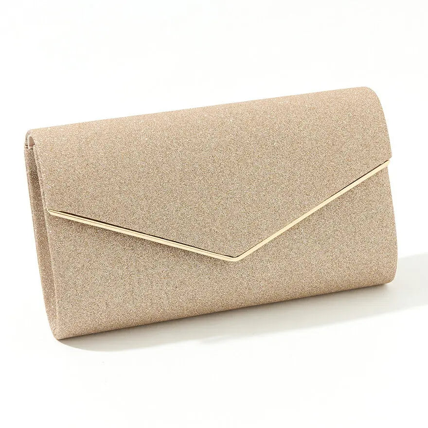 パーティーバッグ結婚式バッグレディース秋冬シンプルラメレター型/ラメ/シンプル/ゴールド/3WAY大きめ