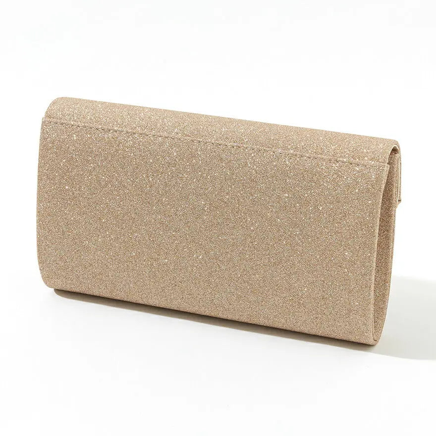 パーティーバッグ結婚式バッグレディース秋冬シンプルラメレター型/ラメ/シンプル/ゴールド/3WAY大きめ