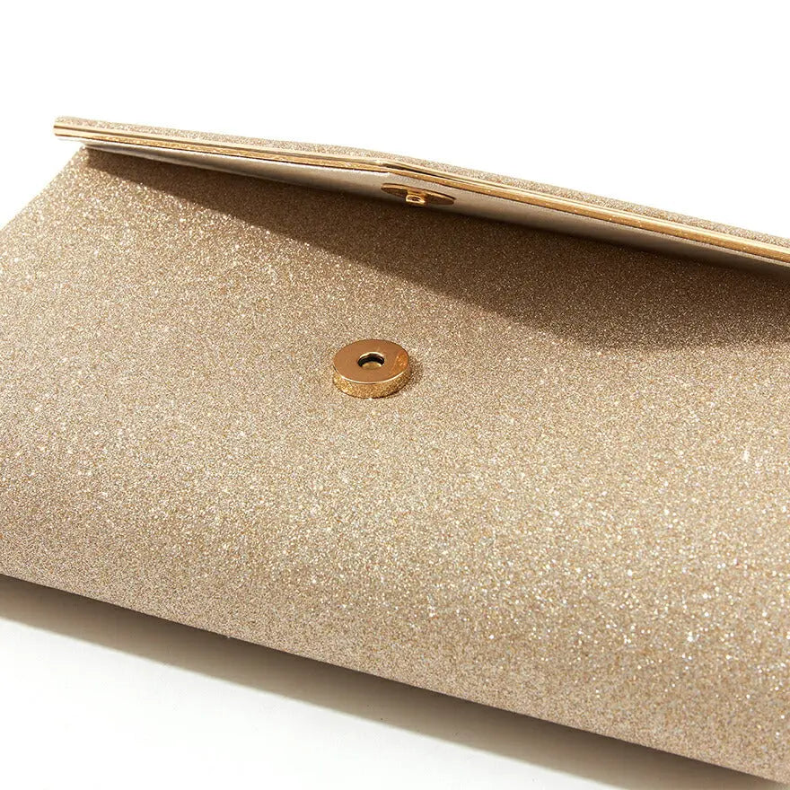 パーティーバッグ結婚式バッグレディース秋冬シンプルラメレター型/ラメ/シンプル/ゴールド/3WAY大きめ