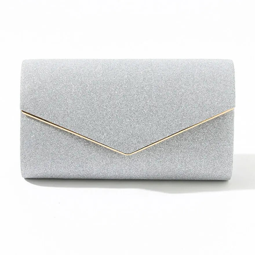 パーティーバッグ結婚式バッグレディース秋冬シンプルラメレター型/ラメ/シンプル/ゴールド/3WAY大きめ