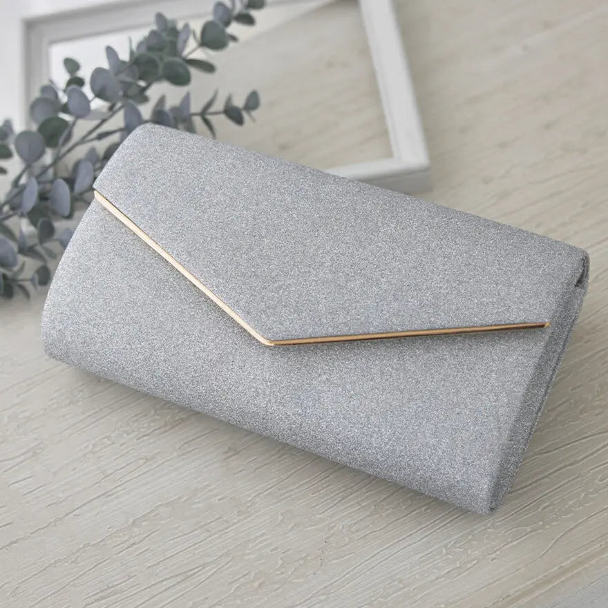 パーティーバッグ結婚式バッグレディース秋冬シンプルラメレター型/ラメ/シンプル/ゴールド/3WAY大きめ