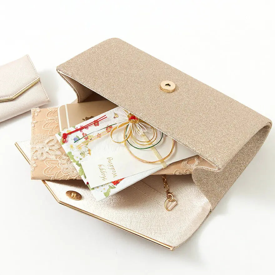 パーティーバッグ結婚式バッグレディース秋冬シンプルラメレター型/ラメ/シンプル/ゴールド/3WAY大きめ