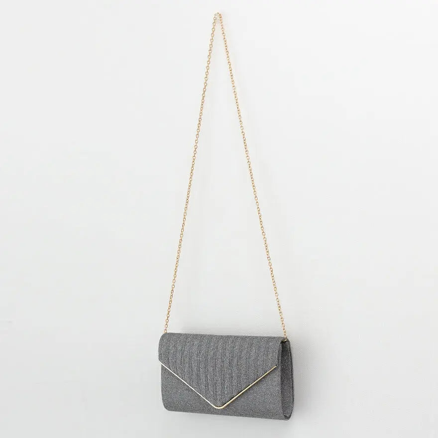 パーティーバッグ結婚式バッグレディース秋冬シンプルラメレター型/ラメ/シンプル/ゴールド/3WAY大きめ