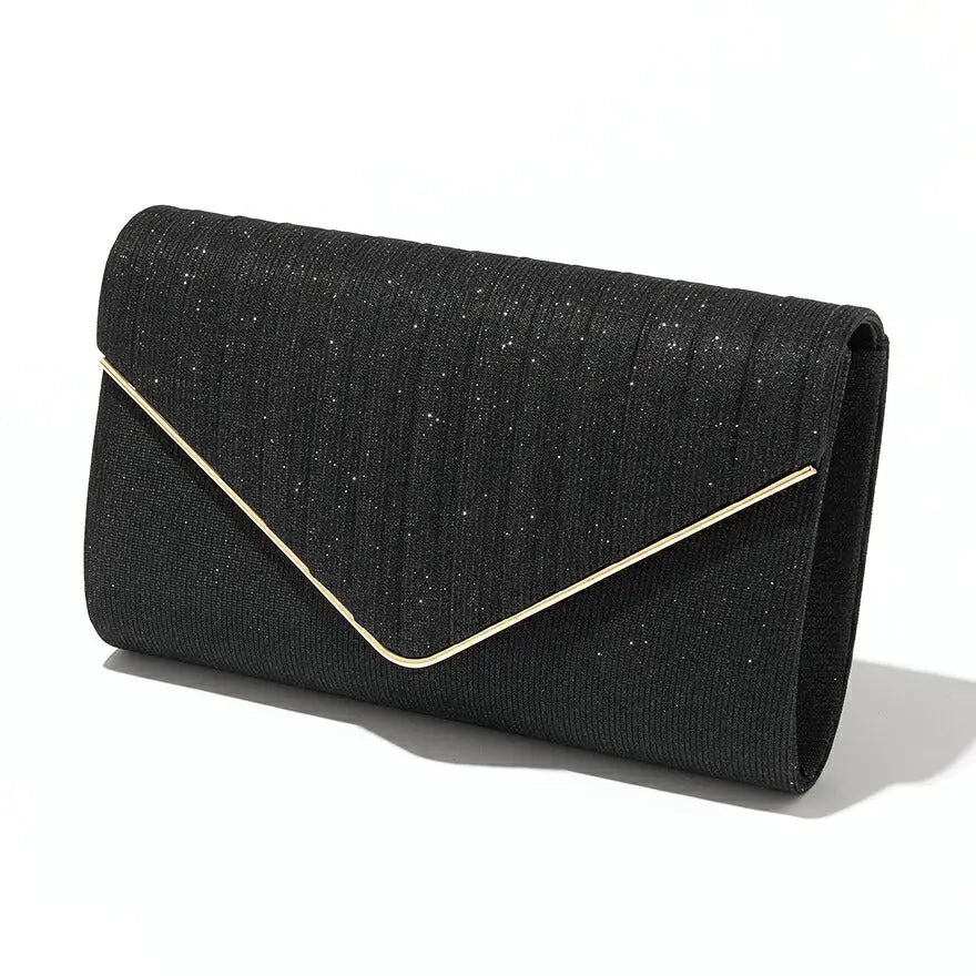 パーティーバッグ結婚式バッグレディース秋冬シンプルラメレター型/ラメ/シンプル/ゴールド/3WAY大きめ