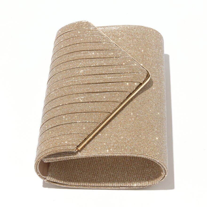 パーティーバッグ結婚式バッグレディース秋冬シンプルラメレター型/ラメ/シンプル/ゴールド/3WAY大きめ