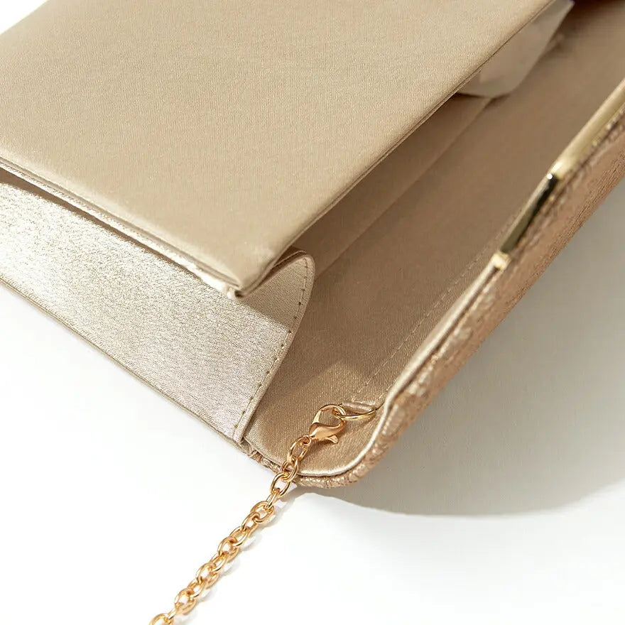 パーティーバッグ結婚式バッグレディース秋冬シンプルラメレター型/ラメ/シンプル/ゴールド/3WAY大きめ