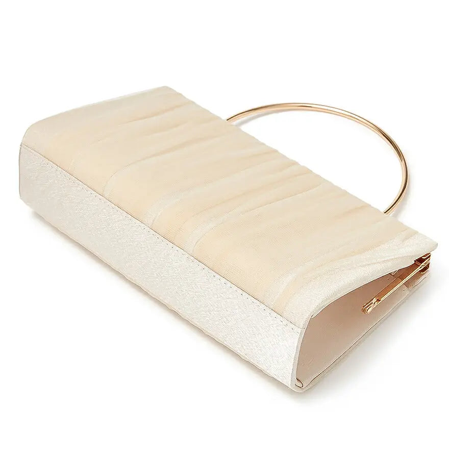 バッグ結婚式パーティーバッグクラッチバッグフォーマルお呼ばれレースオーガンジーラメシンプル/サテン/大きめ