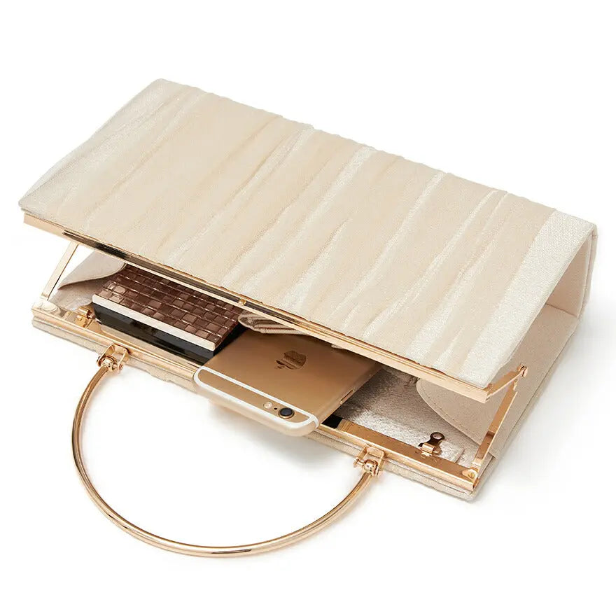 バッグ結婚式パーティーバッグクラッチバッグフォーマルお呼ばれレースオーガンジーラメシンプル/サテン/大きめ