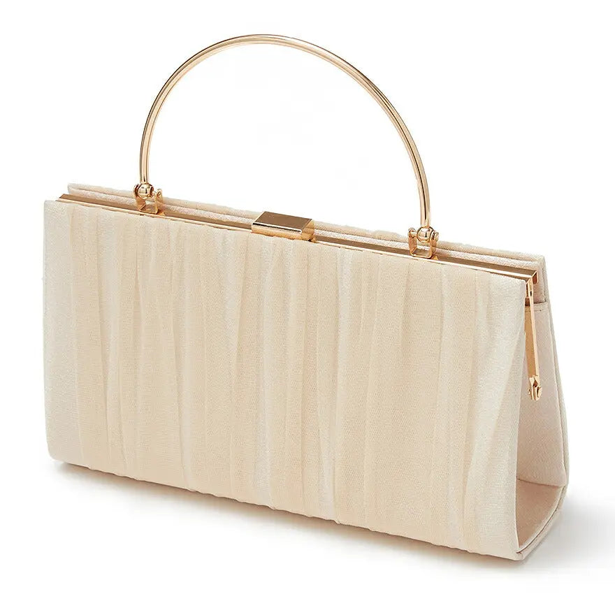 バッグ結婚式パーティーバッグクラッチバッグフォーマルお呼ばれレースオーガンジーラメシンプル/サテン/大きめ