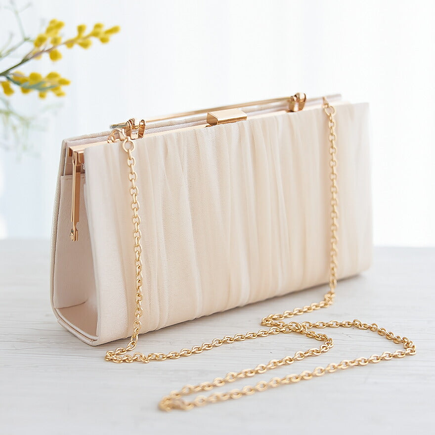 バッグ結婚式パーティーバッグクラッチバッグフォーマルお呼ばれレースオーガンジーラメシンプル/サテン/大きめ