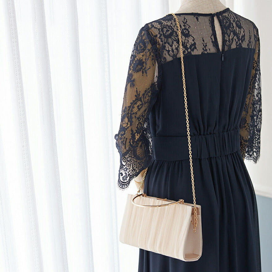 バッグ結婚式パーティーバッグクラッチバッグフォーマルお呼ばれレースオーガンジーラメシンプル/サテン/大きめ