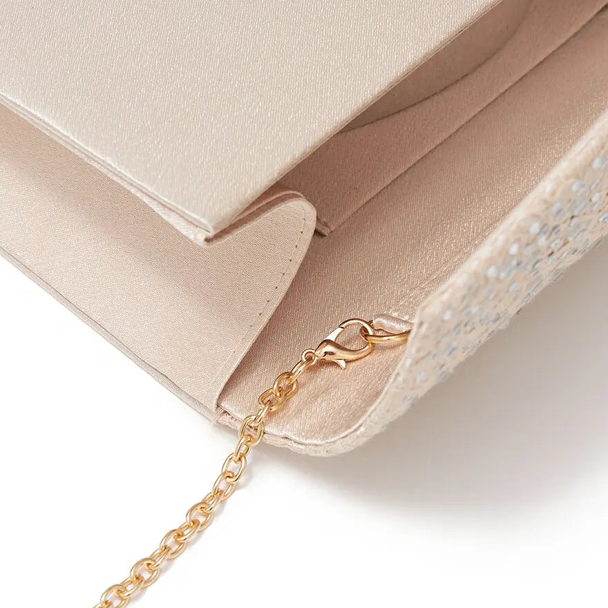 バッグ結婚式パーティーバッグクラッチバッグフォーマルお呼ばれレースオーガンジーラメシンプル/サテン/大きめ