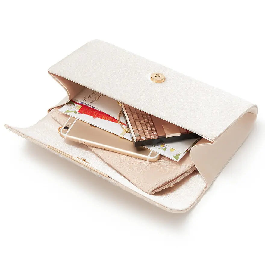 バッグ結婚式パーティーバッグクラッチバッグフォーマルお呼ばれレースオーガンジーラメシンプル/サテン/大きめ