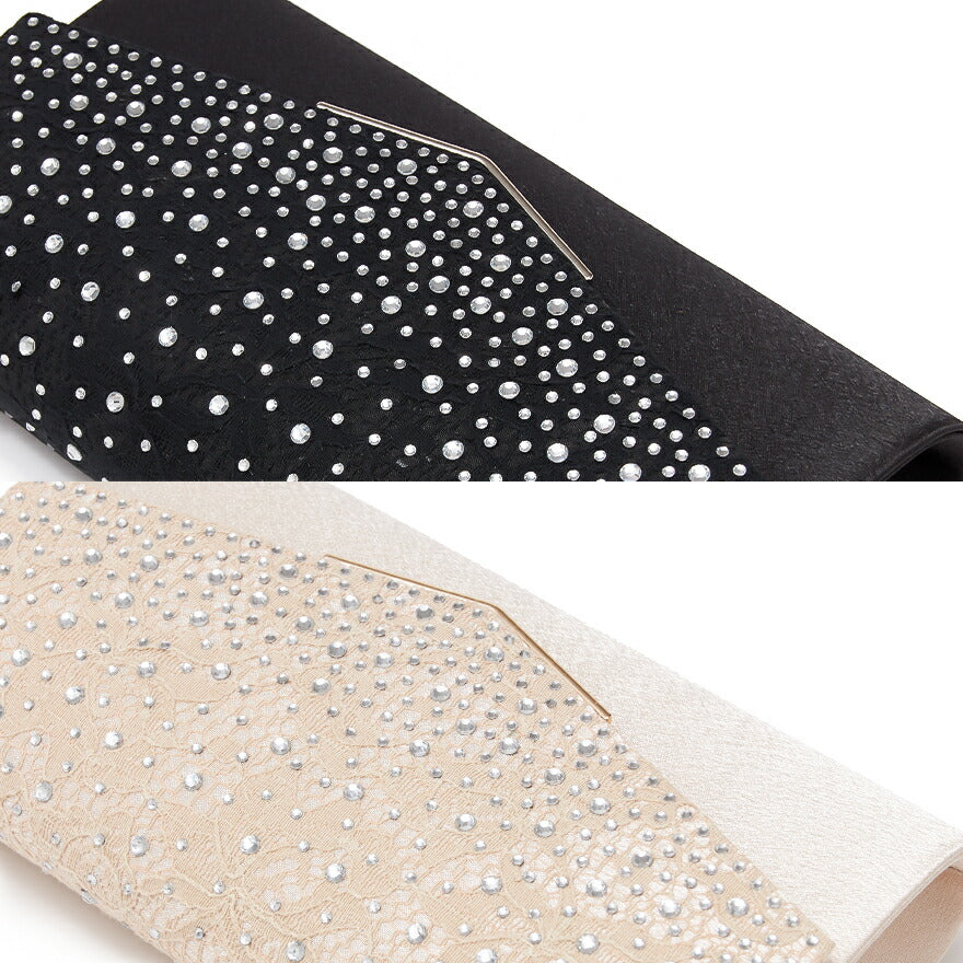 バッグ結婚式パーティーバッグクラッチバッグフォーマルお呼ばれレースラインストーンレター型シンプル/サテン/大きめ