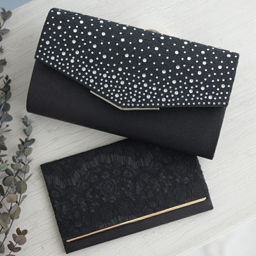 バッグ結婚式パーティーバッグクラッチバッグフォーマルお呼ばれレースオーガンジーラメシンプル/サテン/大きめ