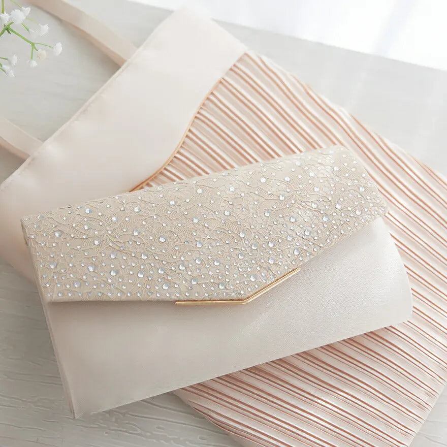 バッグ結婚式パーティーバッグクラッチバッグフォーマルお呼ばれレースオーガンジーラメシンプル/サテン/大きめ