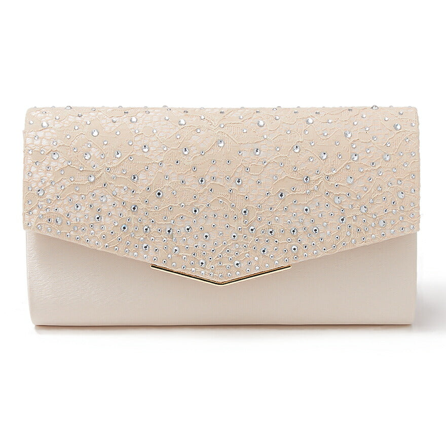 バッグ結婚式パーティーバッグクラッチバッグフォーマルお呼ばれレースオーガンジーラメシンプル/サテン/大きめ